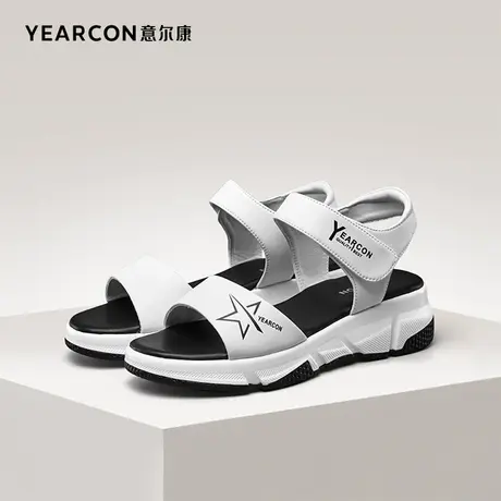 意尔康女鞋官方旗舰店凉鞋女夏季运动休闲一字带厚底断码图片