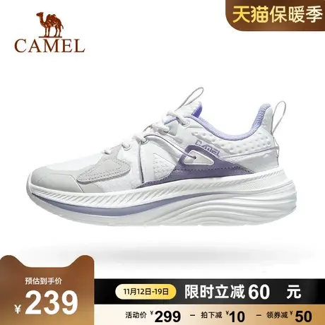 骆驼女鞋2023秋冬新款轻便软弹运动厚底减震时尚百搭休闲跑步鞋商品大图