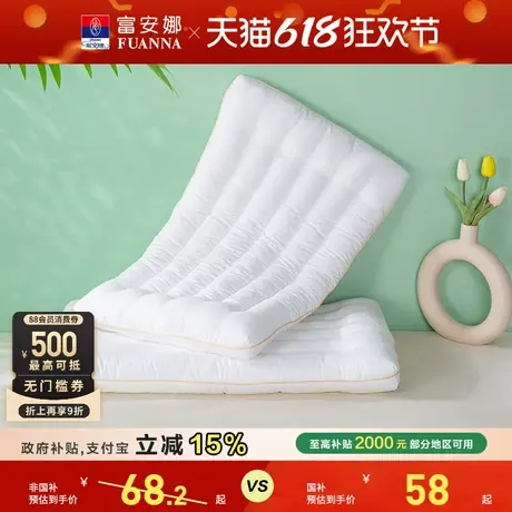 出品枕头枕芯家用单个装护颈椎枕头芯睡觉用抗菌防螨纤维枕商品大图