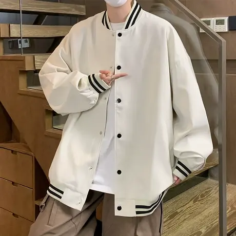 夹克男春秋季2025新款美式宽松开衫外套oversize港风休闲棒球服潮商品大图