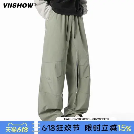 VIISHOW美式复古机能工装裤男款夏季轻薄户外速干休闲裤运动长裤商品大图