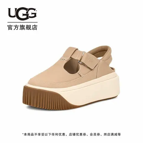 UGG夏季新款女士时尚舒适简约圆头厚底魔术贴束带休闲鞋 1167500图片