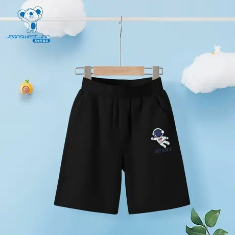 JU真维斯男童裤子2025夏季新款中大童潮趣印花舒适纯棉休闲短裤商品大图