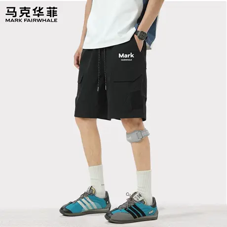 马克华菲工装短裤男夏季运动休闲裤2025新款港风复古五分裤子潮X商品大图