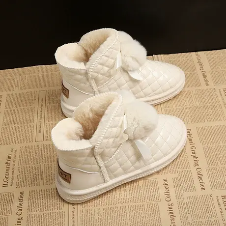 雪地靴女网红2023年冬季新款小香风皮毛一体加绒超厚保暖大棉鞋子商品大图