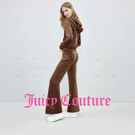 Juicy Couture橘滋休闲裤女2025年秋季新款零压弹力丝绒修身长裤商品大图
