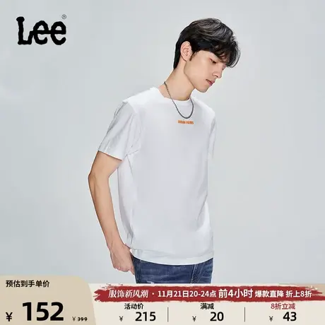 Lee商场同款舒适版图案印花小logo多色男短袖T恤酷帅LMT0050113RX图片