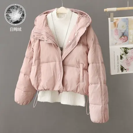 高级感超好看的羽绒服女短款2024年新款冬季爆款小个子白鸭绒外套图片
