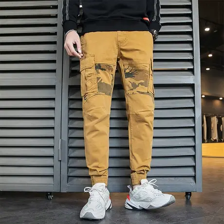 裤子男款夏季潮流男裤宽松工装裤百搭透气裤子男时尚宽松休闲裤商品大图