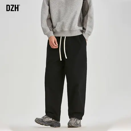 男士黑色美式高街工装裤子男潮牌休闲裤男款春秋款2023新款直筒裤商品大图