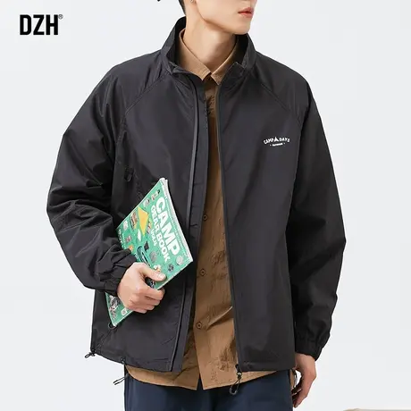 男士立领防风外套男春秋潮牌冲锋衣男款成熟稳重男装2023新款夹克图片