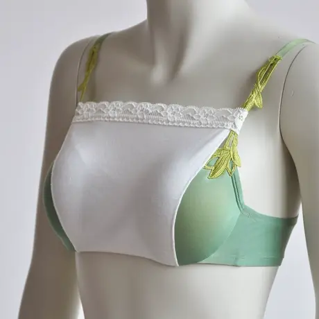 一片式莫代尔胸巾蕾丝抹胸布女贴领口防走光的前胸遮挡衣布假商品大图