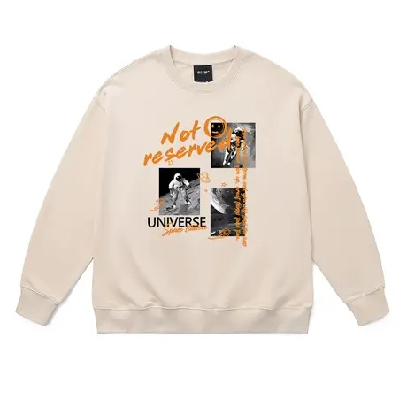 宇航员国潮情侣款加绒加厚卫衣女2023秋冬装ins超火纯棉套头衫男图片