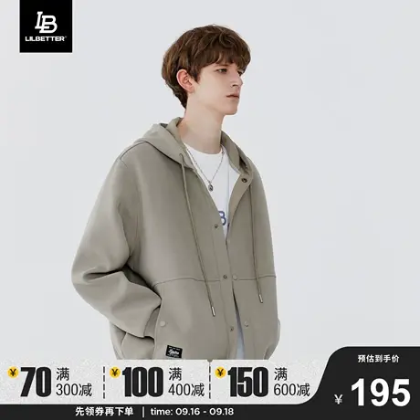 Lilbetter男士外套秋冬季运动情侣装加绒开衫卫衣上衣连帽夹克潮商品大图