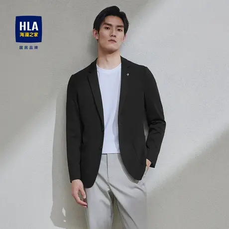 HLA/海澜之家轻旅系列休闲西服2024春夏新款柔软平驳领便服单西男图片