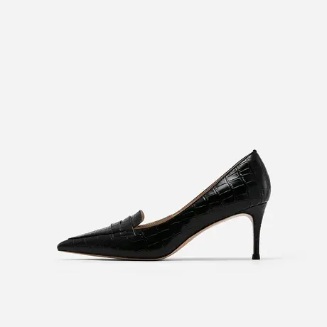 Nine West/玖熙2023年春夏新款高跟鞋女尖头格纹细跟高跟女鞋通勤图片