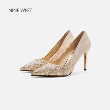 【商场同款】Nine West/玖熙高跟鞋水钻婚鞋不累脚伴娘鞋细跟单鞋图片