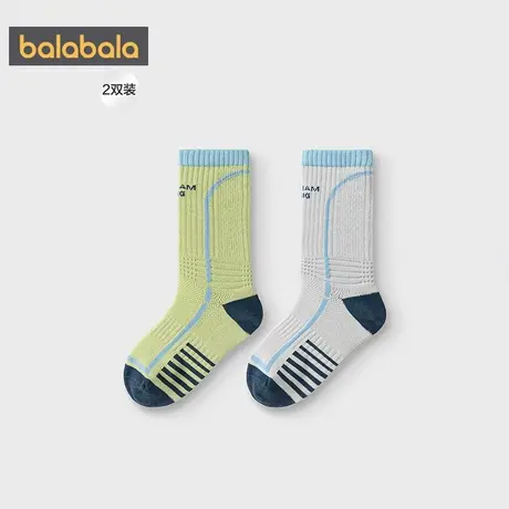 【商场同款】巴拉巴拉男童袜子中大童运动中筒袜春秋款抗菌棉袜潮商品大图