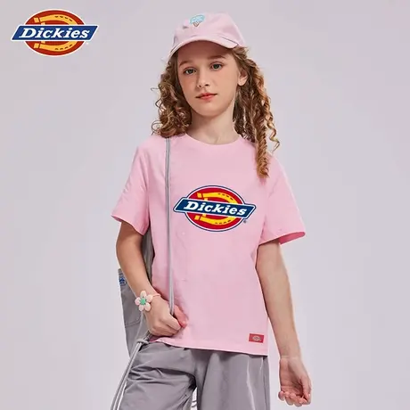 Dickies童装女童短袖t恤圆领儿童夏季潮牌打底衫男童夏装套头衫A商品大图