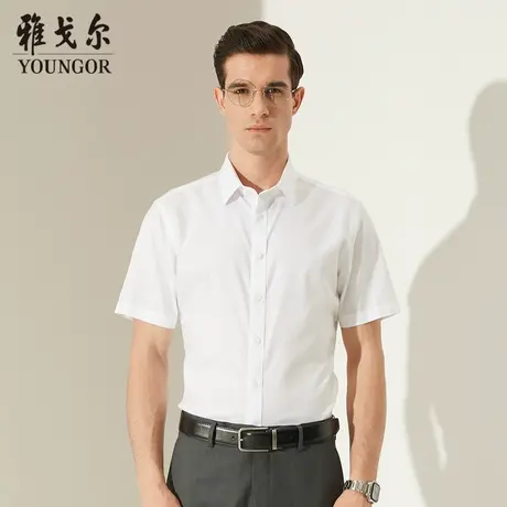 雅戈尔奥莱 商场同款男士短袖衬衫新款官方正品商务休闲短袖衬衫商品大图