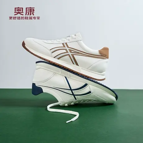 奥康 男鞋2026春季德训鞋时尚百搭休闲运动鞋复古阿甘门店发货商品大图