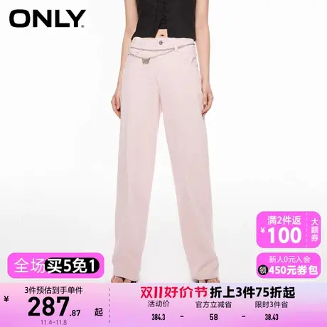 【上新】ONLY奥莱潮流百搭高腰显瘦直筒老爹牛仔裤女商品大图