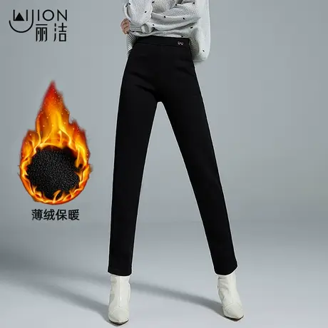 丽洁棉裤女冬季外穿加厚大码高腰显瘦打底裤新款小脚加绒保暖裤子商品大图