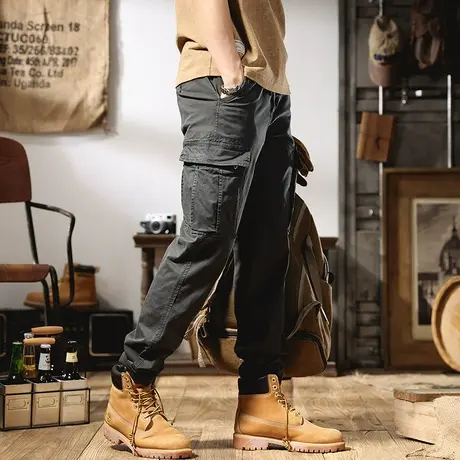 工装裤男夏季薄款潮牌宽松潮流百搭痞帅2022户外军事风休闲裤子男商品大图