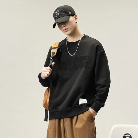 休闲印花时尚卫衣男高档男士卫衣潮牌卫衣男时尚休闲百搭长袖卫衣图片