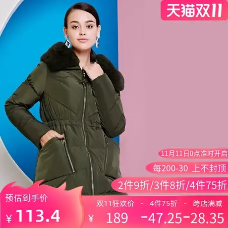 【断码M】秋水伊人2020冬季新款韩版拉链加厚保暖羽绒服女K039商品大图