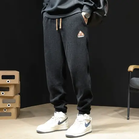 加绒加厚运动裤男秋冬款重磅卫裤男士冬季休闲裤大码2023新款裤子商品大图