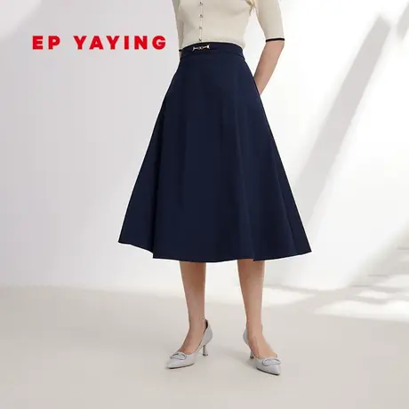 EP YAYING雅莹女装 高腰a字伞裙中长款半身裙 2024春装新款3401A图片