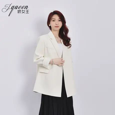西装外套女2024春季新款时尚休闲百搭高级感宽松廓形小个子西服图片