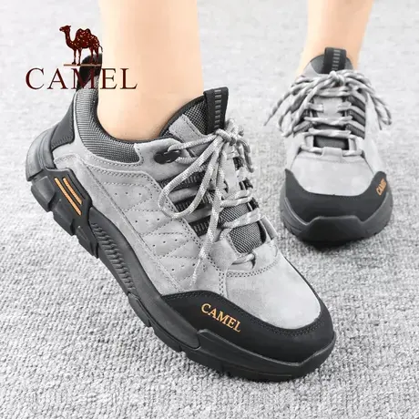 Camel/骆驼男鞋2023秋季新款品系带防滑透气正单户外休闲爸爸鞋子商品大图