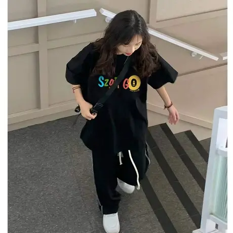 纯棉设计感美式复古短袖t恤女夏季新款小众潮牌原创宽松半袖上衣商品大图