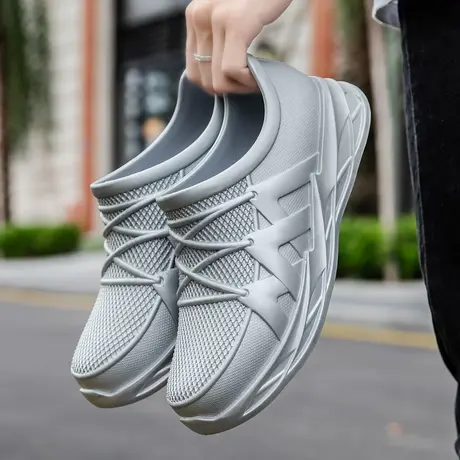 雨鞋男款夏季厚底防滑防水钓鱼鞋男士运动硅胶耐磨工作鞋2023新款商品大图