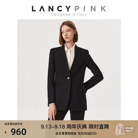 【意大利设计】朗姿羊毛休闲设计感西服秋冬季新款职业西装外套女图片