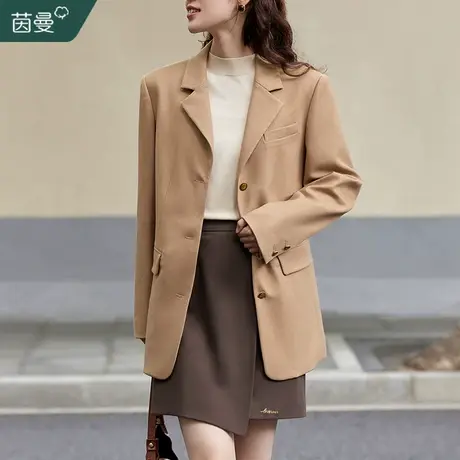 茵曼旗舰店小西装外套女士高级感2023年秋冬新款气质休闲西服上衣图片