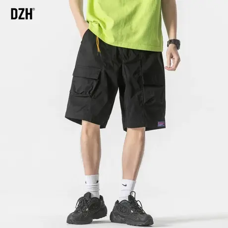 男士美式机能短裤夏季男款工装冰丝裤子休闲五分裤男潮牌宽松中裤商品大图