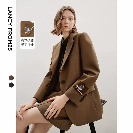 【孟慧圆同款 朗姿Basic衣橱】法式西服上衣秋新款通勤西装外套女图片