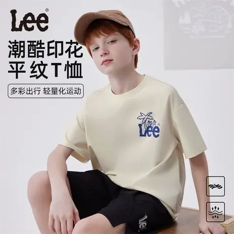 lee男女童装2025年新款夏季短袖T恤休闲小男孩衣服上衣薄款棉男生图片