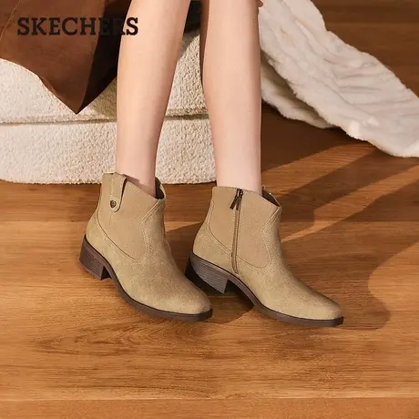 斯凯奇BOBS系列女款中帮一脚蹬靴子舒适记忆泡沫鞋垫图片