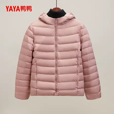 鸭鸭羽绒服女士2024冬季新品轻薄短款户外露营连帽徒步舒适外套J商品大图