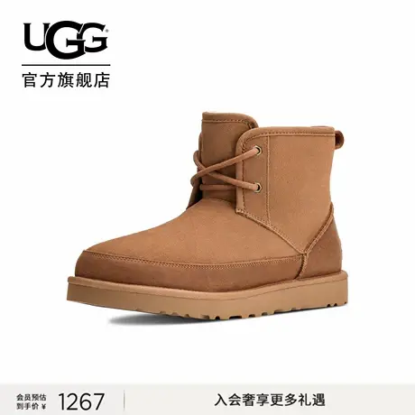 UGG秋季新款男士时尚舒适保暖系带平底休闲经典迷你雪地靴1174582商品大图