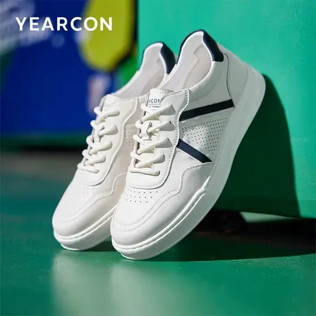 意尔康男鞋2026春季新款板鞋真皮单鞋男士英伦风软底运动休闲皮鞋商品大图