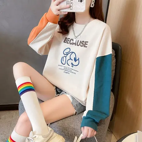 早秋装卫衣女春秋季韩版宽松bf慵懒风ins米奇上衣薄款学生外套潮商品大图