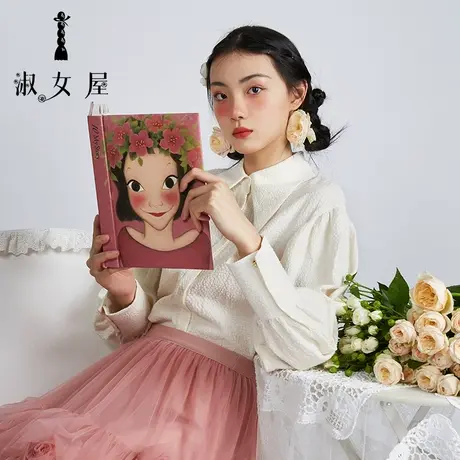 淑女屋男朋友的衬衣系列骑士灯笼袖女上衣图片