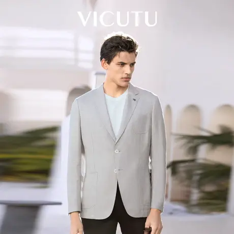 VICUTU/威可多商场同款男士单西服羊毛修身商务休闲西装外套图片