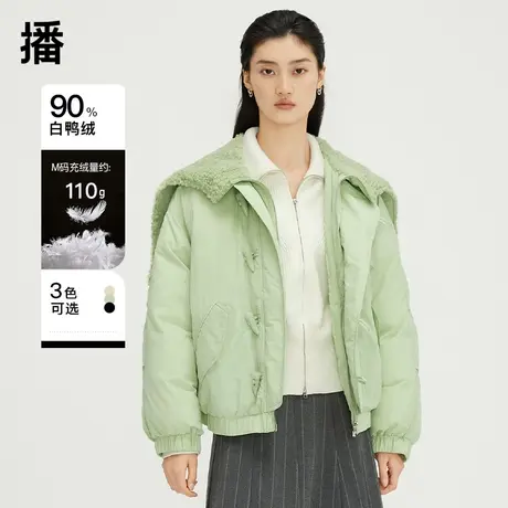 【天天&播】播顺色牛角扣羽绒服DDQ4RD5129图片