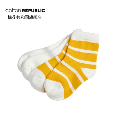 棉花共和国袜子（1-2岁）儿童袜子海星条纹2双装婴童中筒袜婴儿袜图片